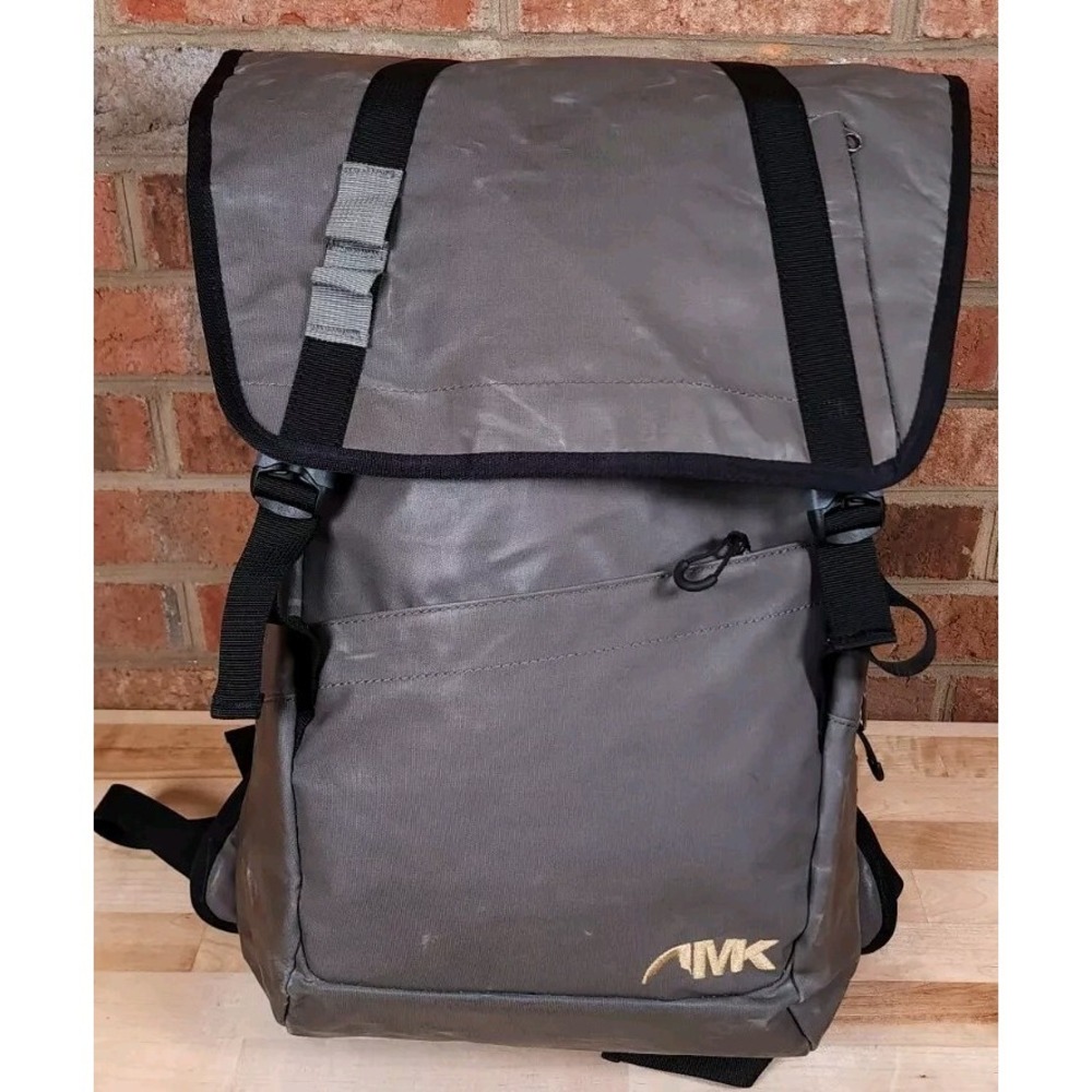 Mountain Khakis MK Flap Over Backpack Travel Laptop Bag Travel Gray